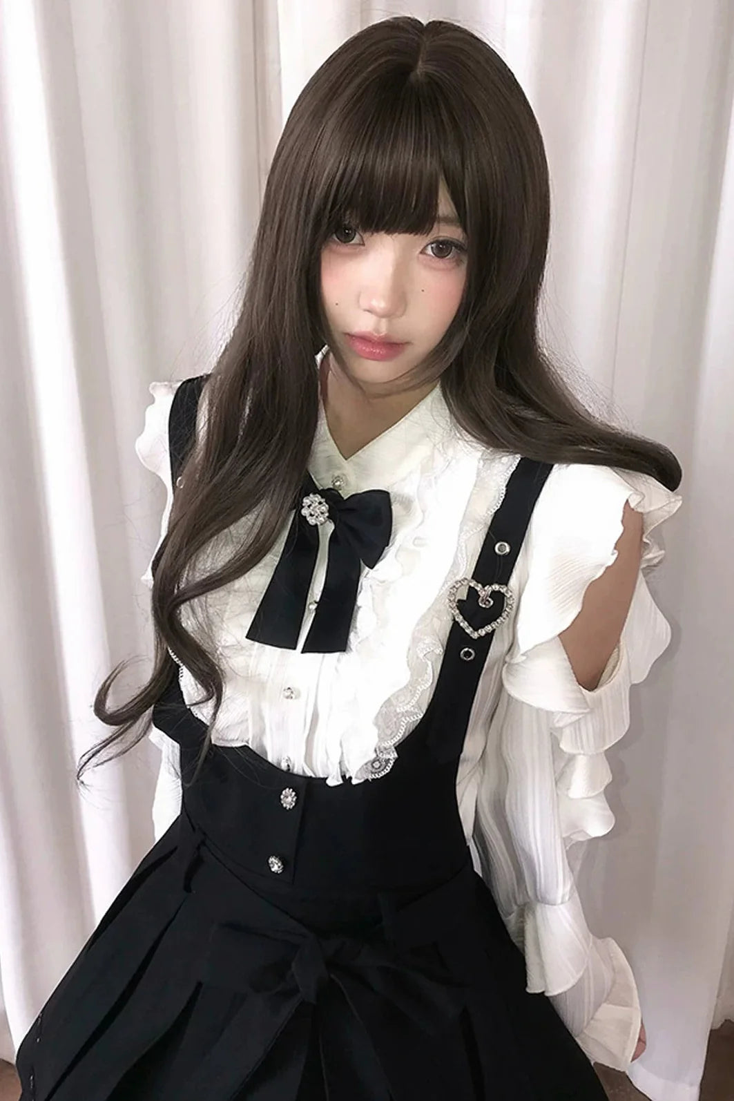 Dark Sweet Off Shoulder Top + Suspender Skirt