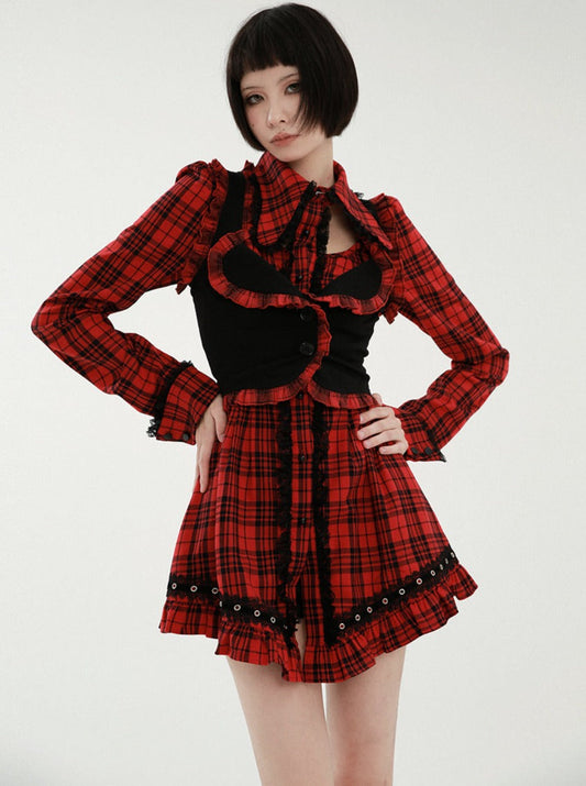 Punk Red Grid Set
