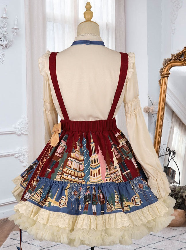 Red Snow Lolita Jumper Skirt + Clara Blouse