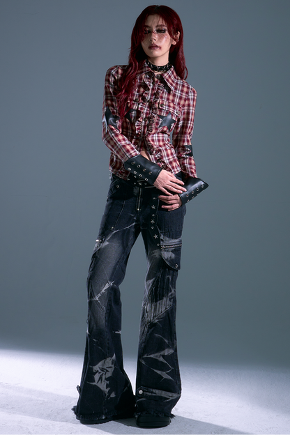 Punk Retro Plaid Shirt