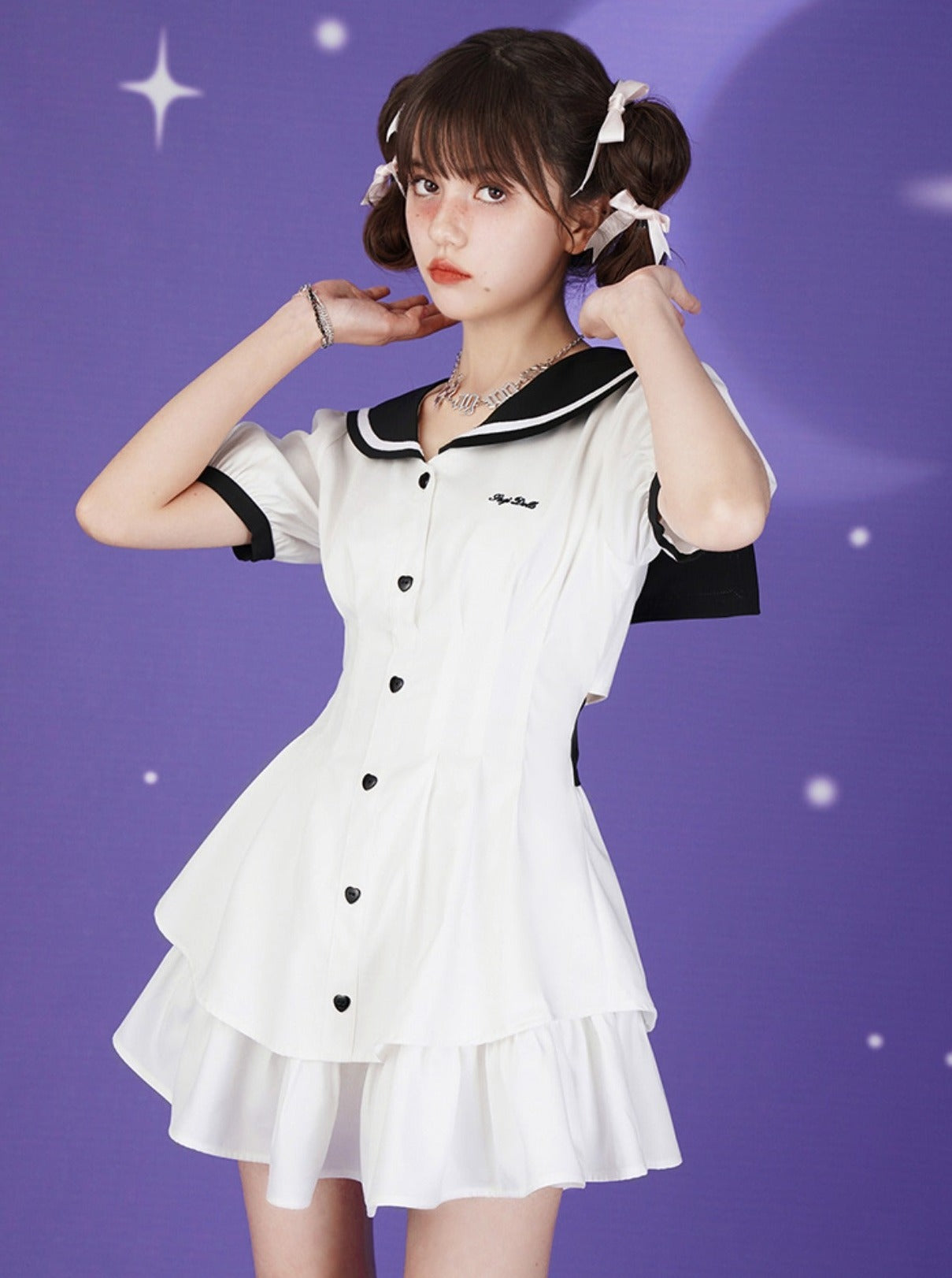 Sailor Collar Pumpkin Pants Set