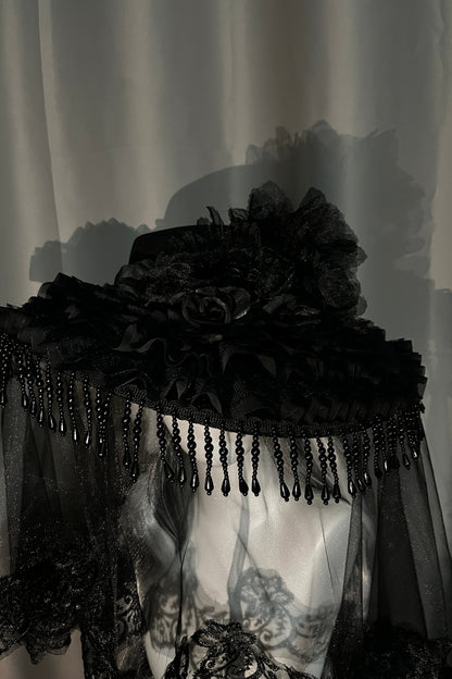 Sheer Design Lace Gothic Lolita Hat