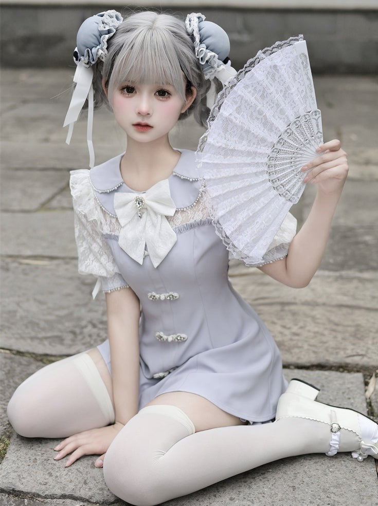 Subculture Dark Kawaii Chinese-style Sweet Top + Pants
