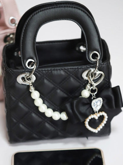Pearl Chain Quilted Mini Bag