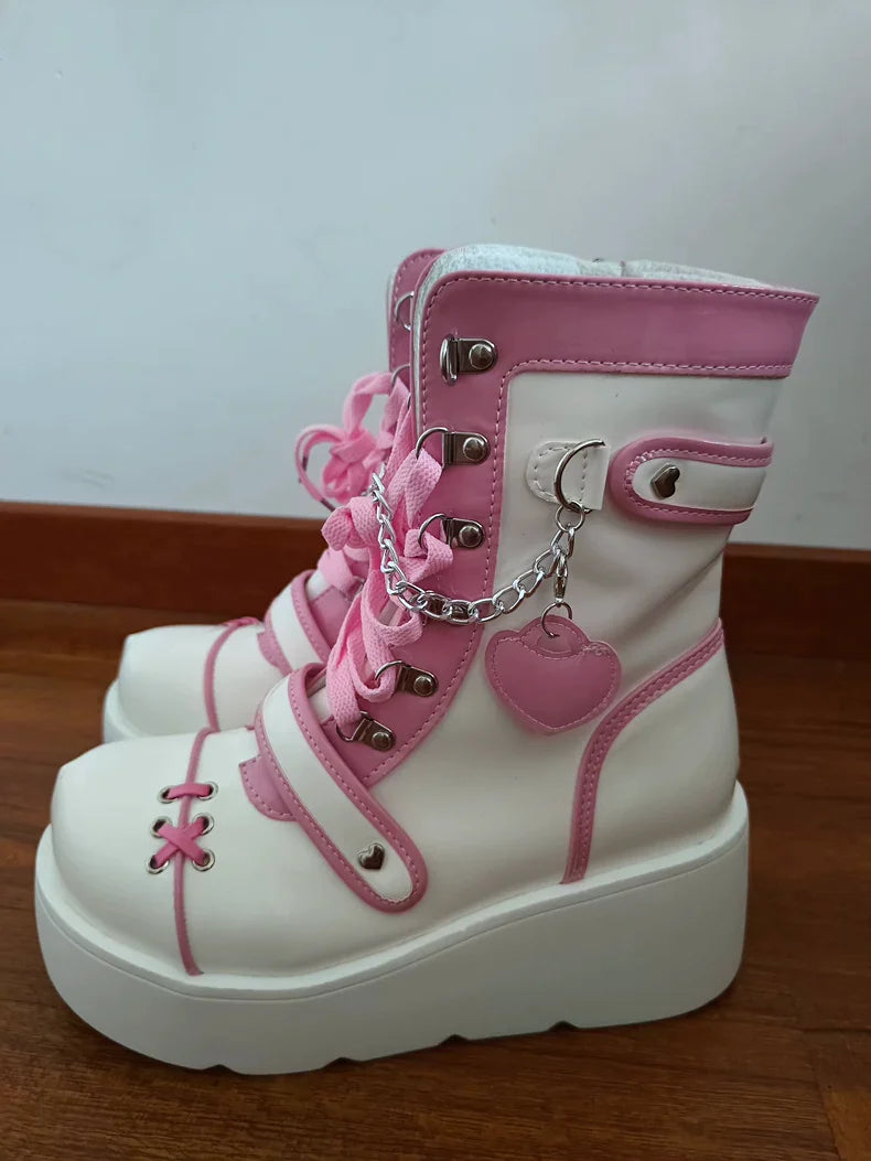 Subculture Mid Calf Half Boots