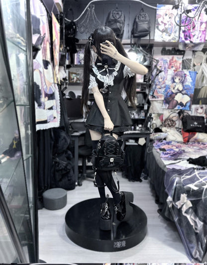 [pre-order] Cat Ear Jewel Ribbon Backpack