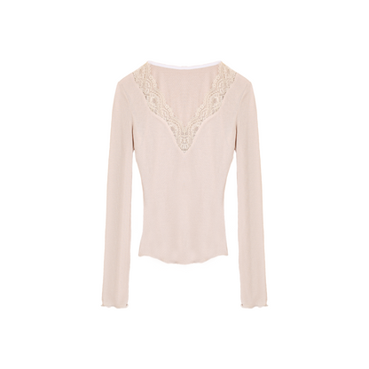 Lace Patchwork Sweet Top