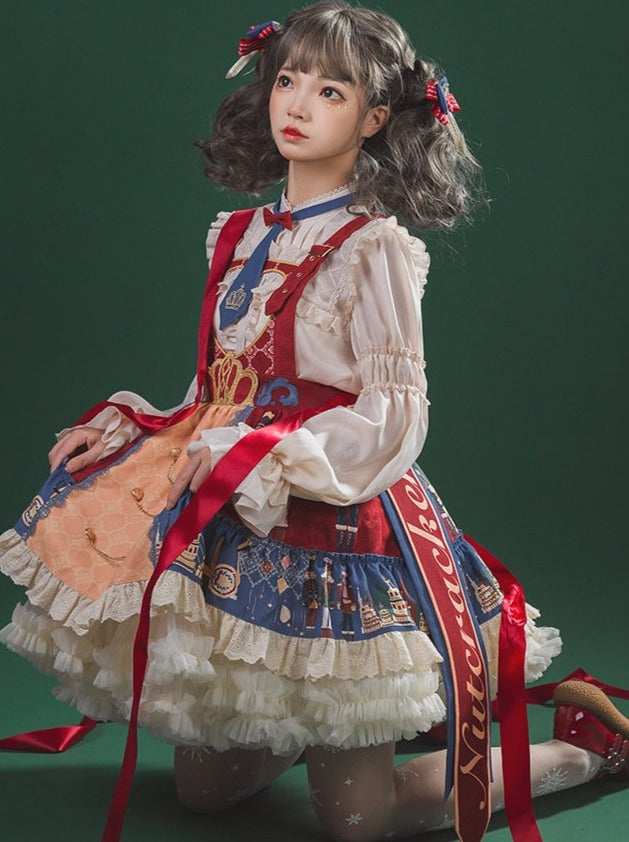 Red Snow Lolita Jumper Skirt + Clara Blouse