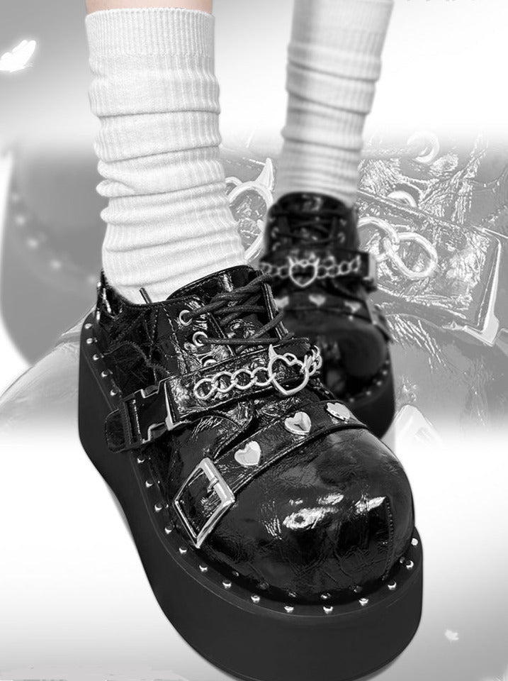Devil Trap Punk Gothic Lolita Round Toe Platform Shoes