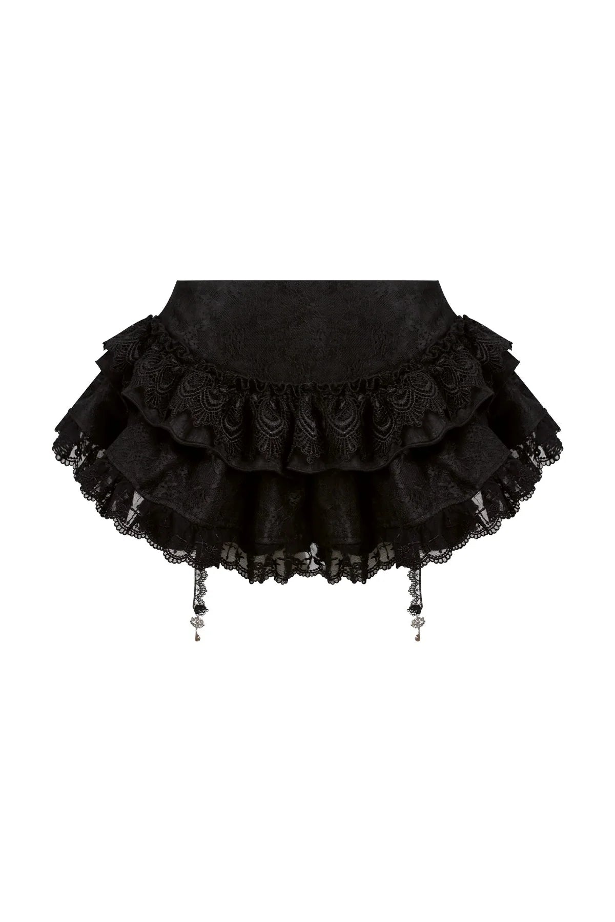Dark Sheer Sleeveless Top + Tiered Skirt
