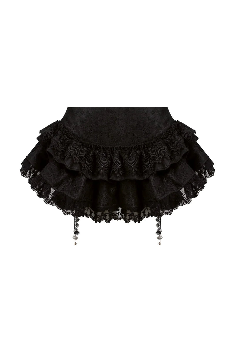 Dark Sheer Sleeveless Top + Tiered Skirt