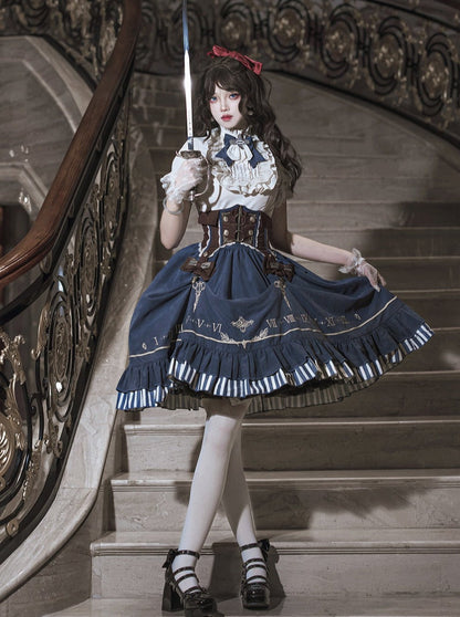 [pre-order] Lolita Retro Shirt + Belt + Skirt