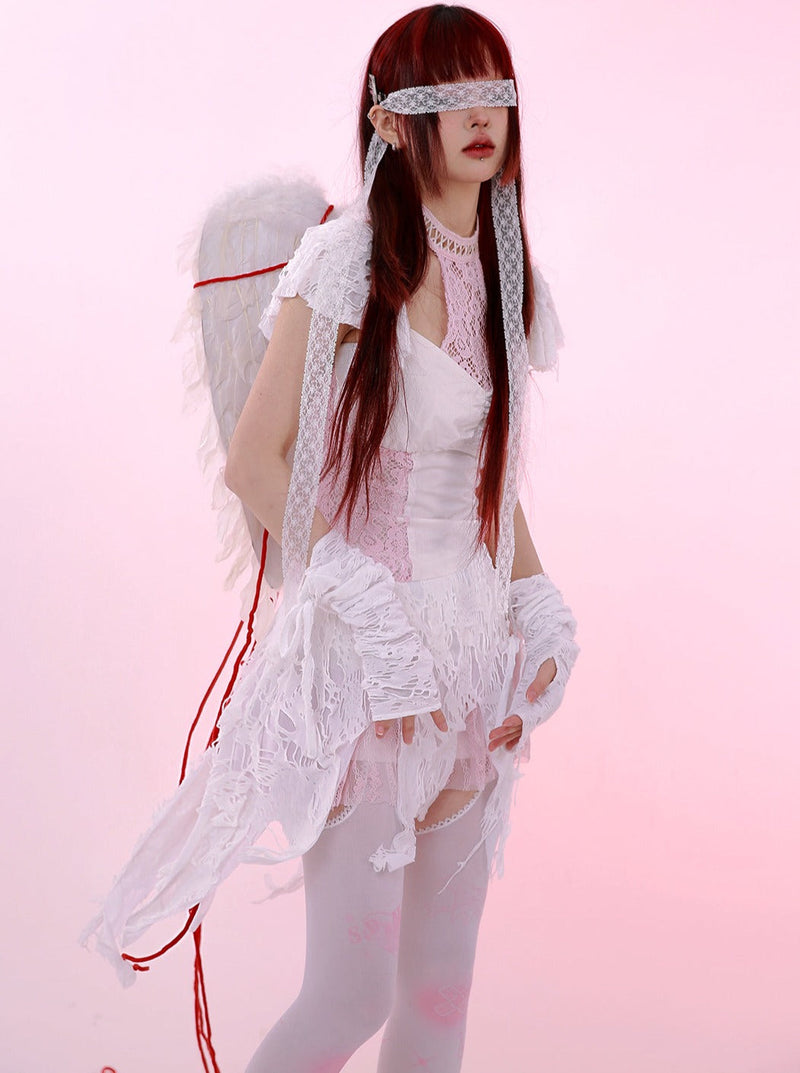 Subculture Angel Lace Short Skirt Dress
