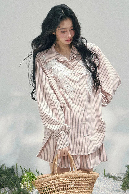 French Stripe Shirt + Skirt