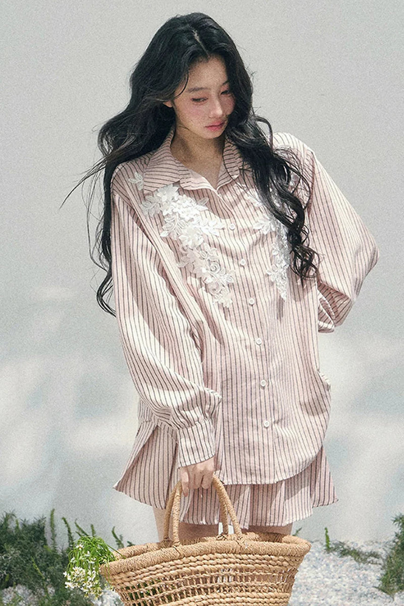 French Stripe Shirt + Skirt