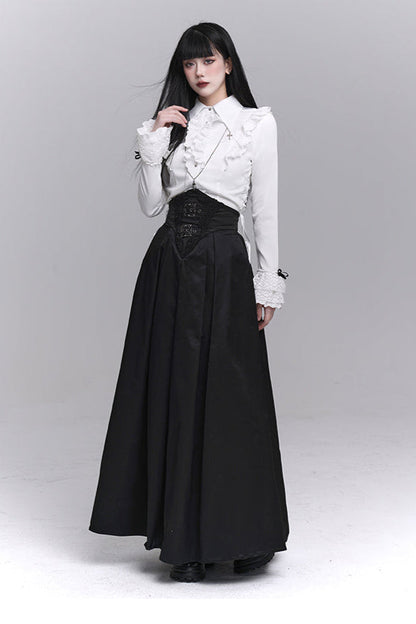 Gothic Style Subculture Top + Long Skirt