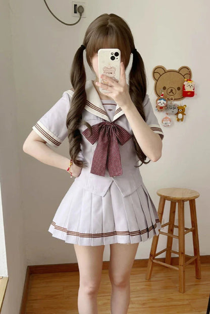 Retro Color Sweet Sailor Dress
