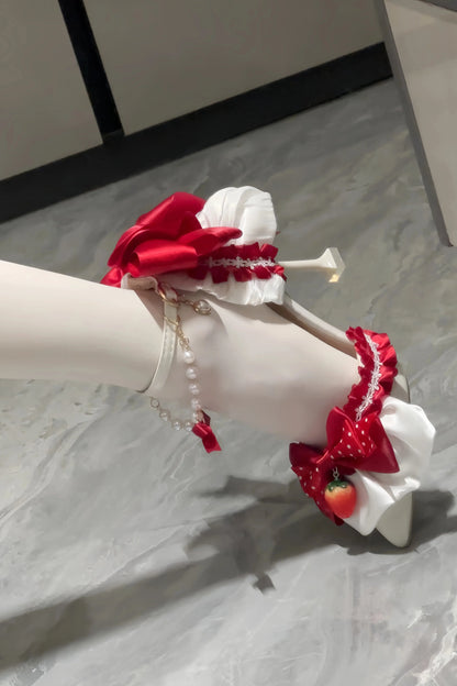Ribbon Strawberry Cake Lolita Heels
