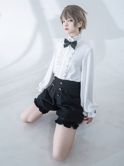 Dark Prince Hooded Cape + Rabbit Hooded Vest + Pumpkin Pants + Ruffle Shirt + Big Waist Ribbon [pre-order]