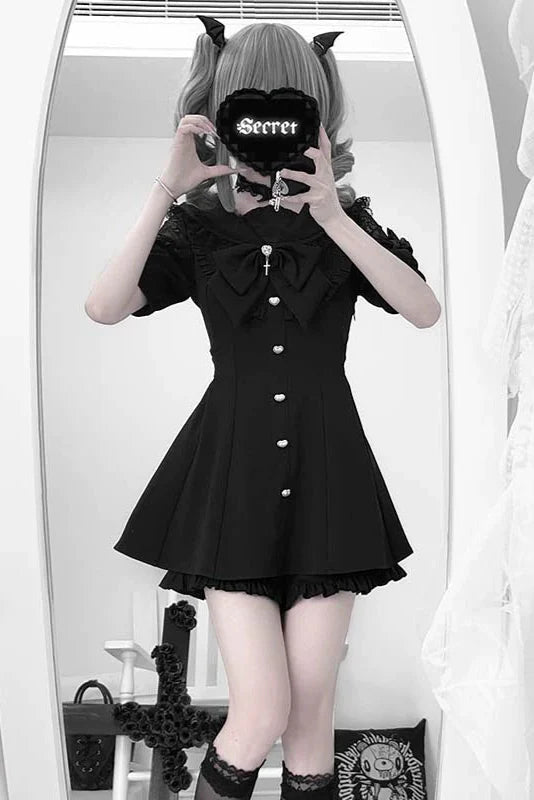 Dark Knight Jirai Top + Ruffle Pants
