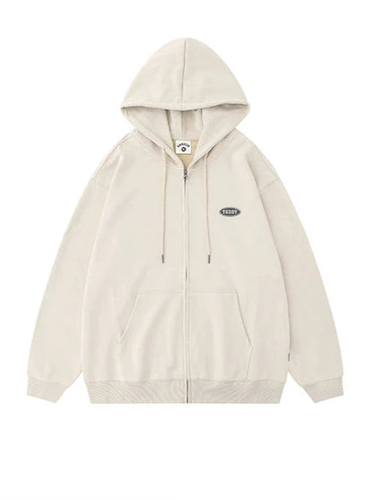 Suede Hooded Sweatshirt Lazy Style Set