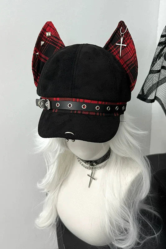 Doberman Plaid Punk Hat