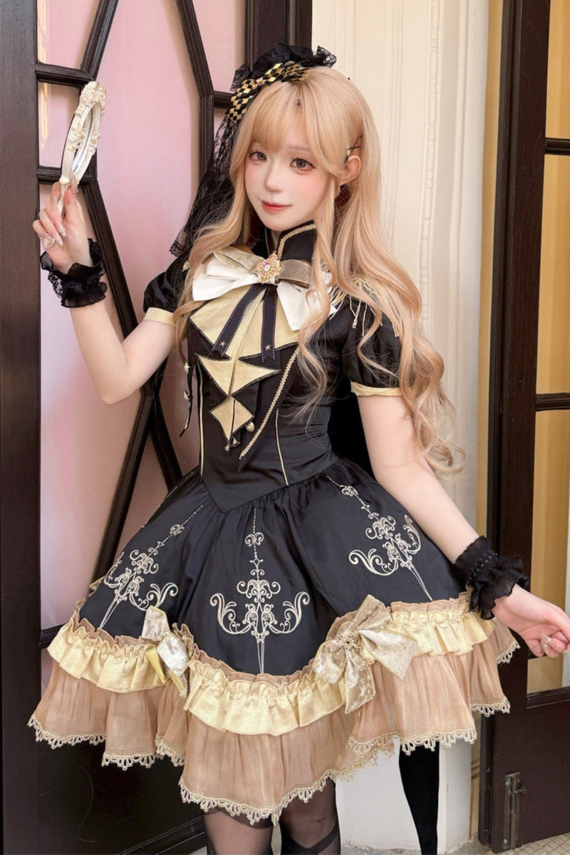 Dark Lolita Dress + Shawl