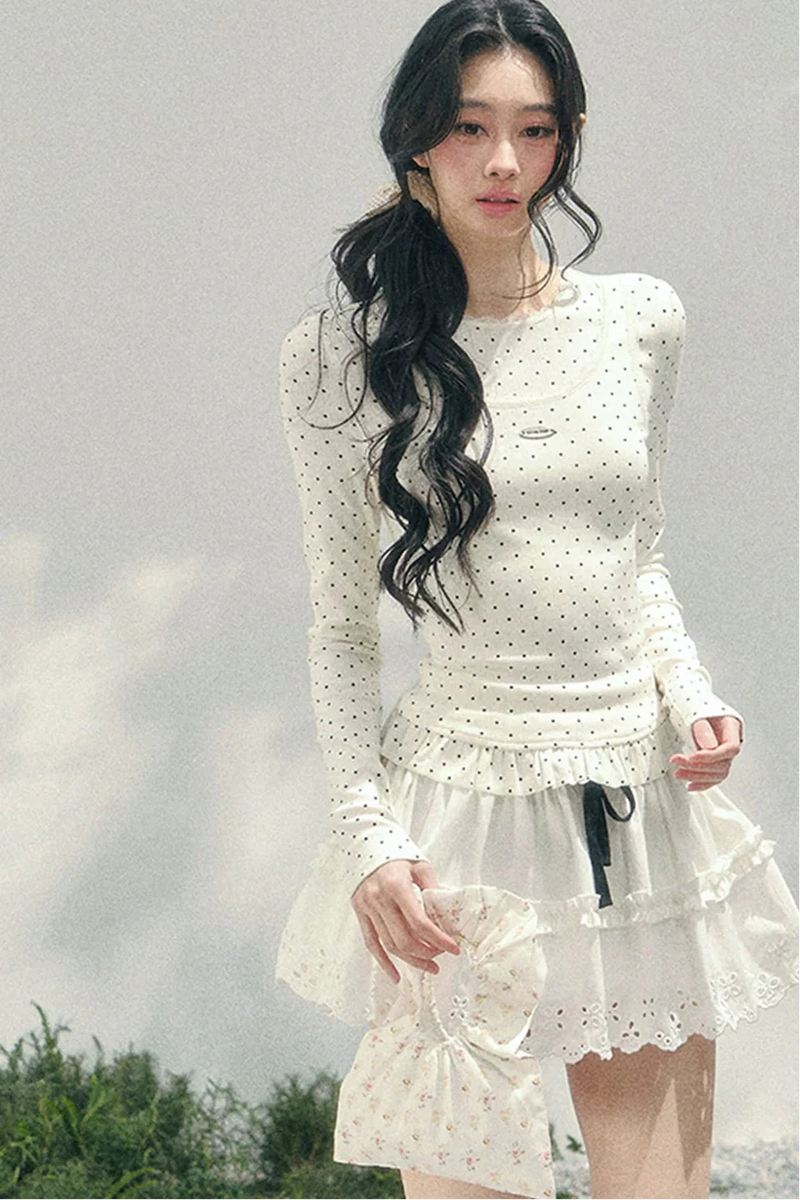 Pure White Dot Top