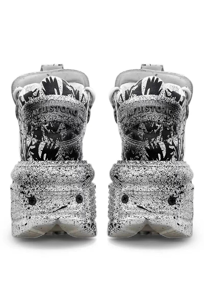 Crush Paint Design Platform Shoes