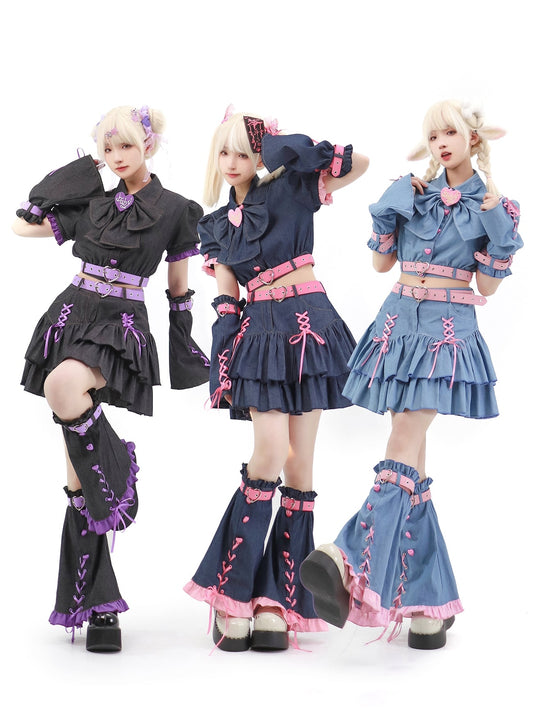 Y2k Sweet Girl Cosplay 4-piece Set