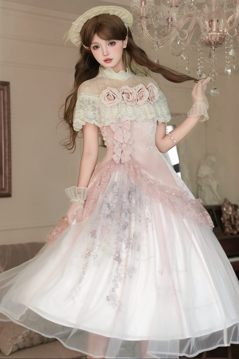 Sweet Pink Rose Lolita Set