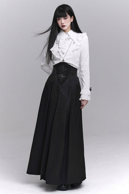 Gothic Style Subculture Top + Long Skirt