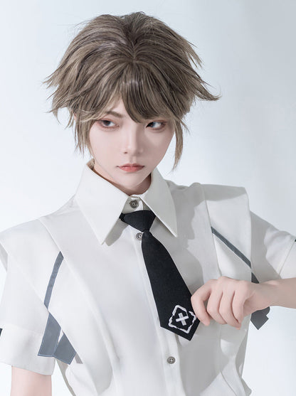 Virtual Military Cool Handsome Shirt Short Pants Cape Set