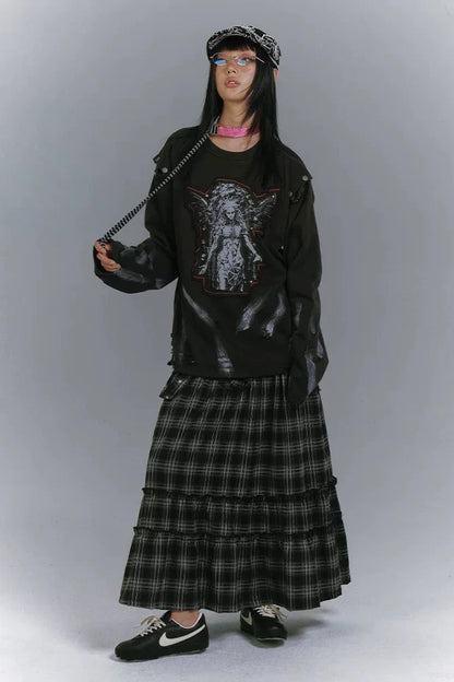 Cut Arm Design Loose Mode Tops