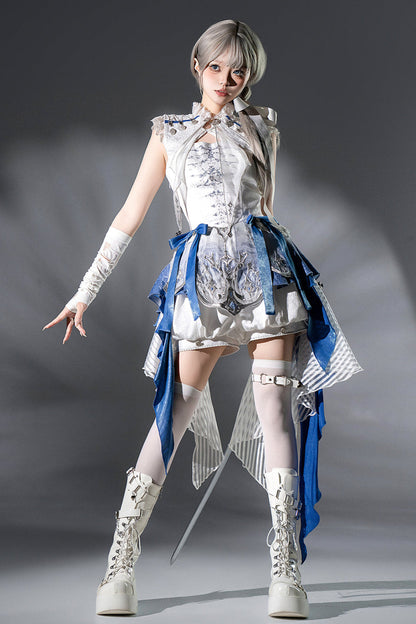 [pre-order] Prince Mode Suspender Skirt + Shorts + Shawl