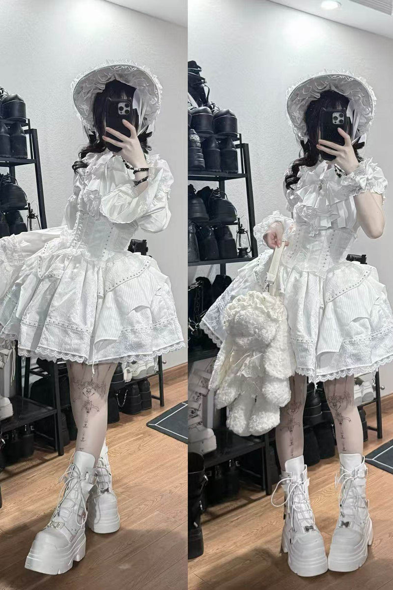 Mist White Gothic Lolita Set