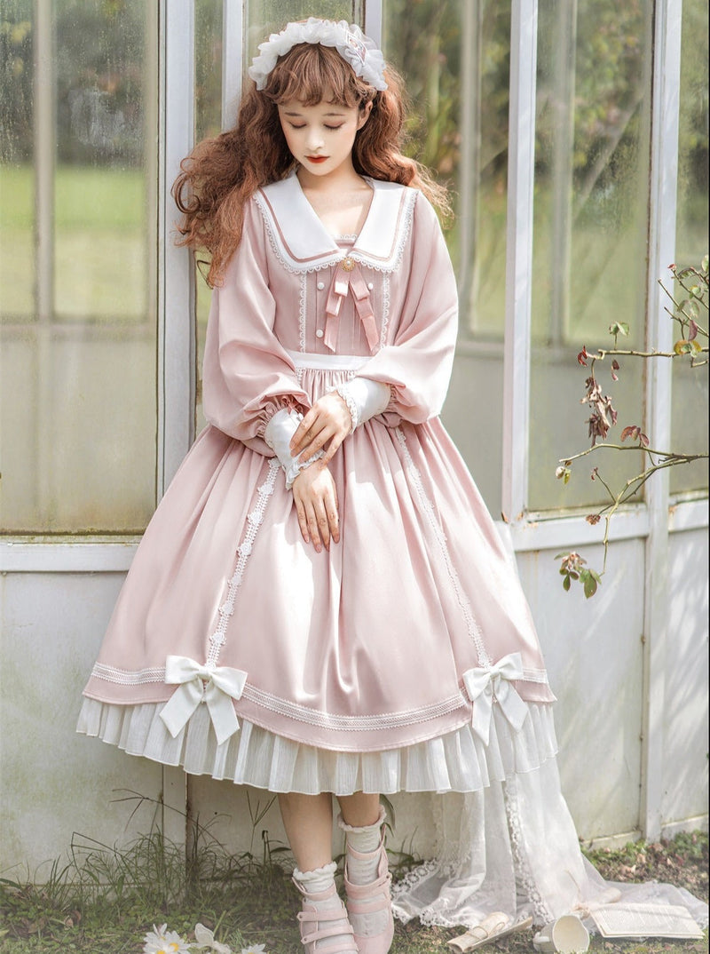 Rabbit Ears Sailor Pearl Bow French Doll Dress