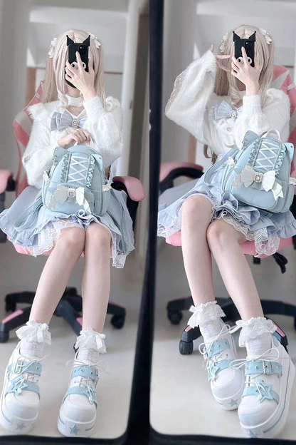 [pre-order] Star Melody Punk Strap Platform Shoes
