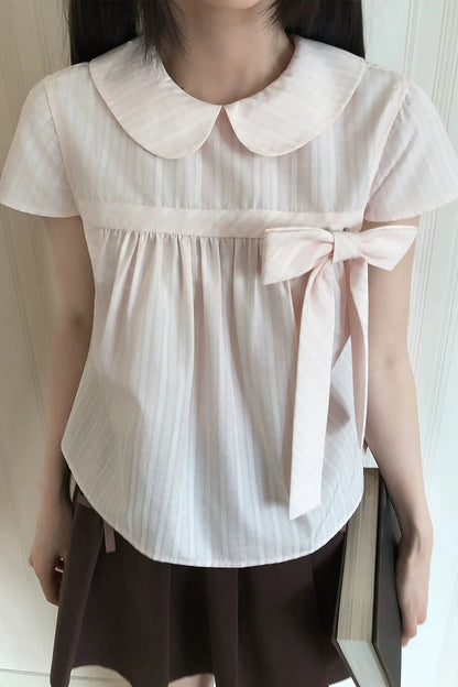 Striped Ribbon Top