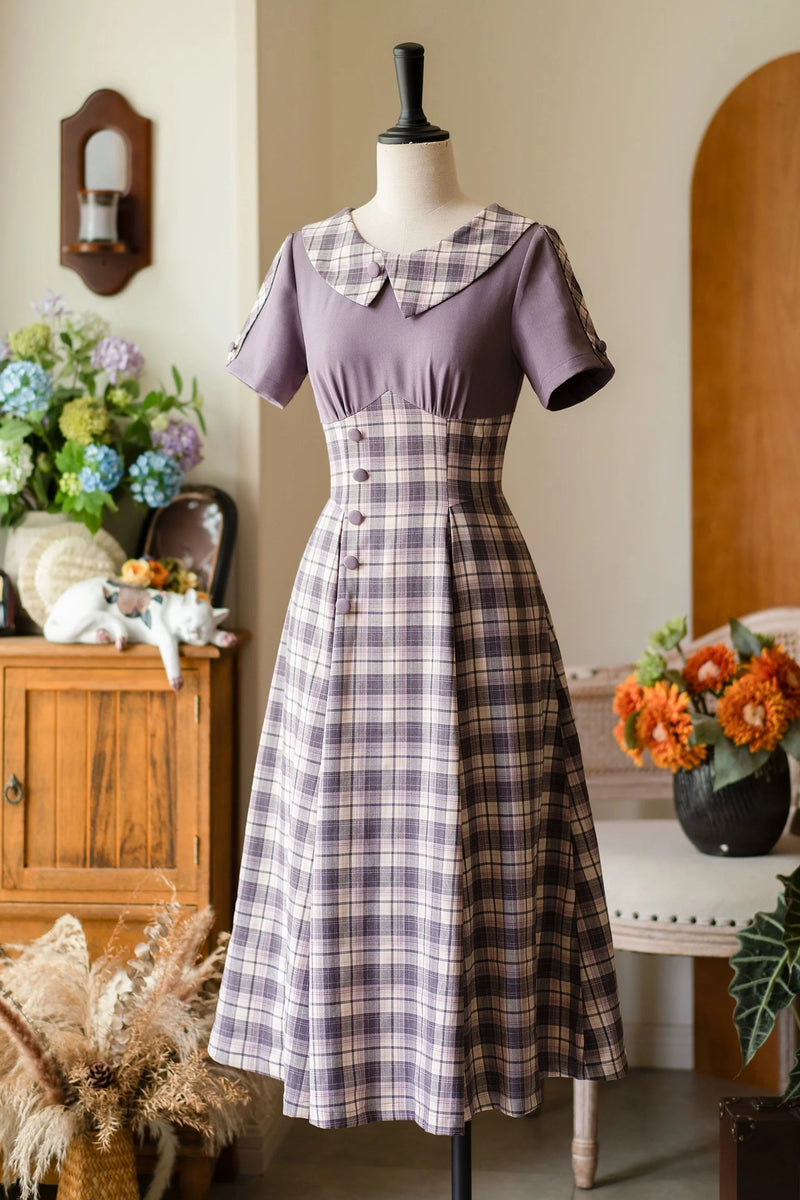 Retro Plaid Lolita Dress