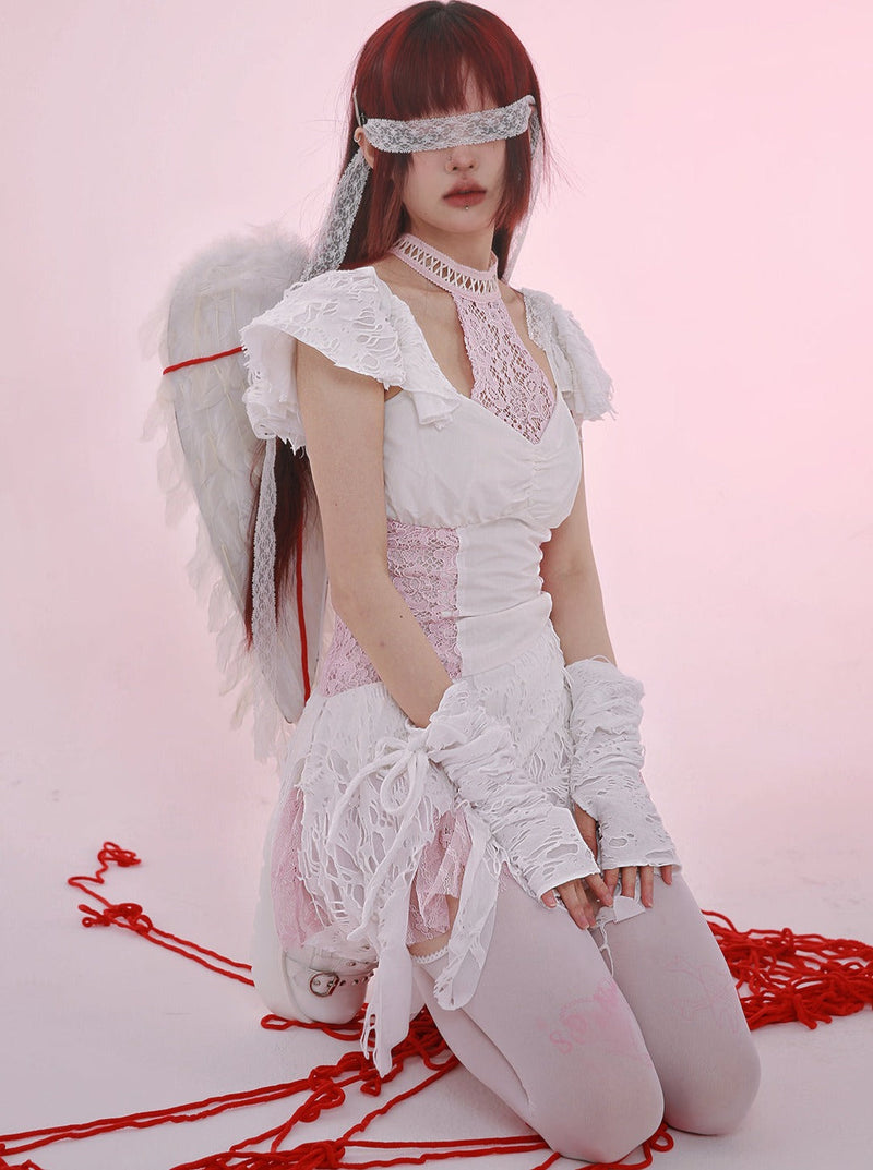 Subculture Angel Lace Short Skirt Dress