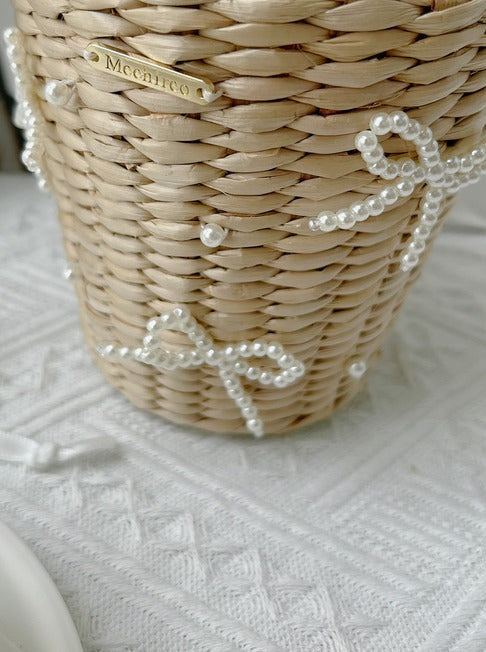 Pearl Ribbon Mini Bag