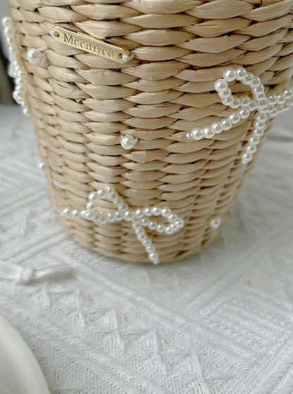 Pearl Ribbon Mini Bag