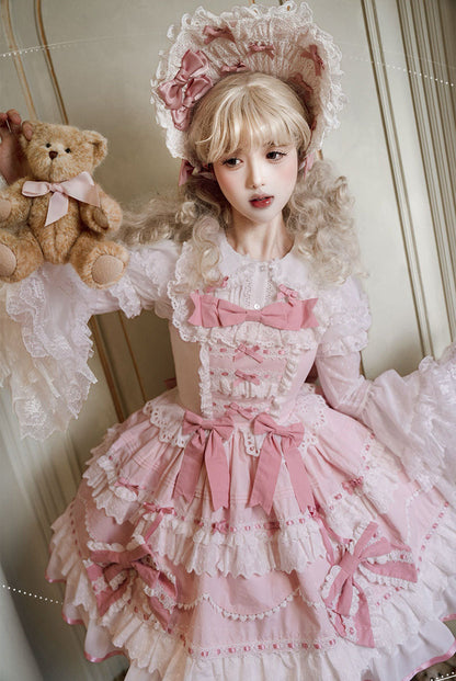 [pre-order] Lily's Tea Party Antique Lolita Dress Complete
