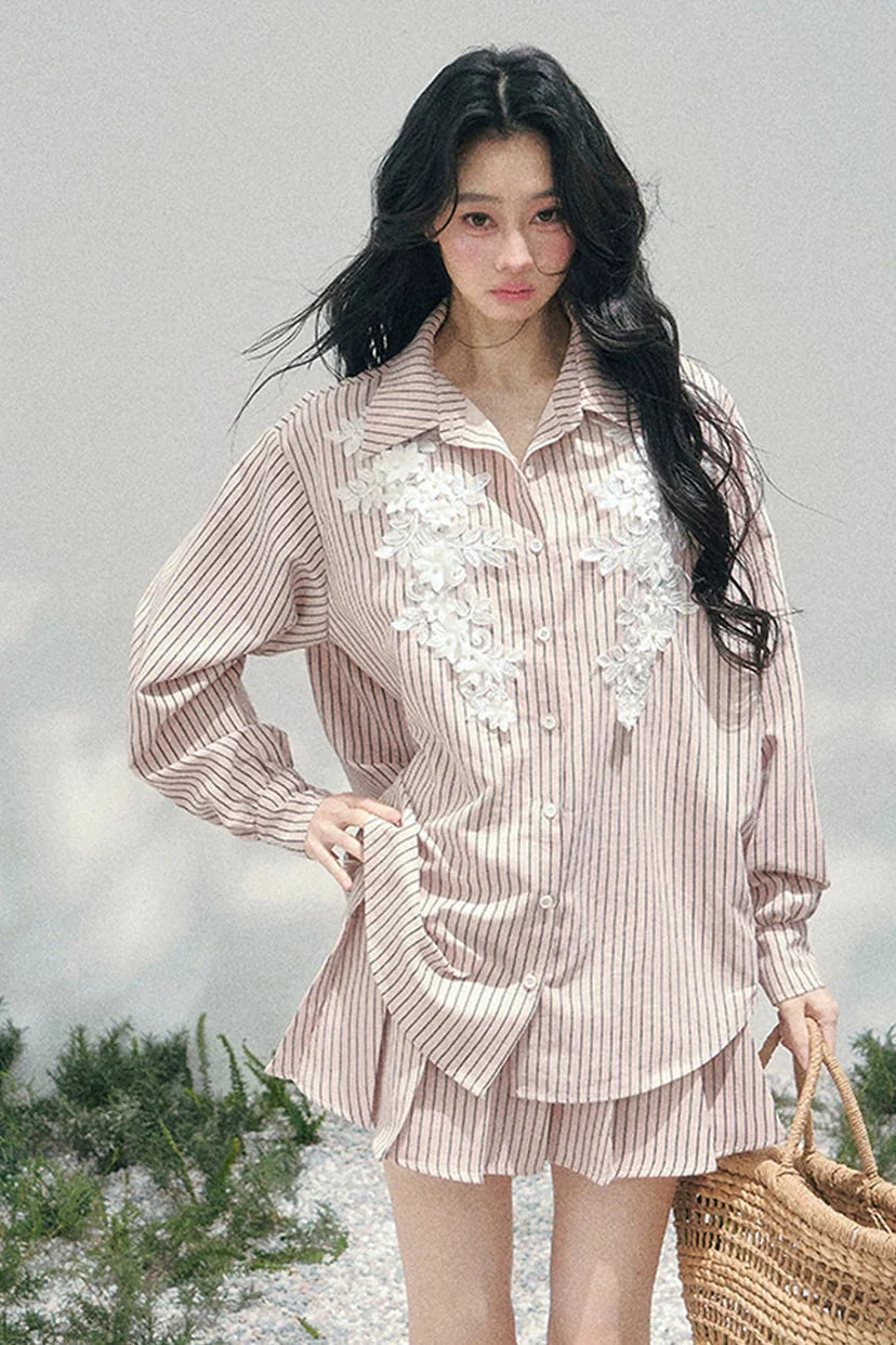 French Stripe Shirt + Skirt