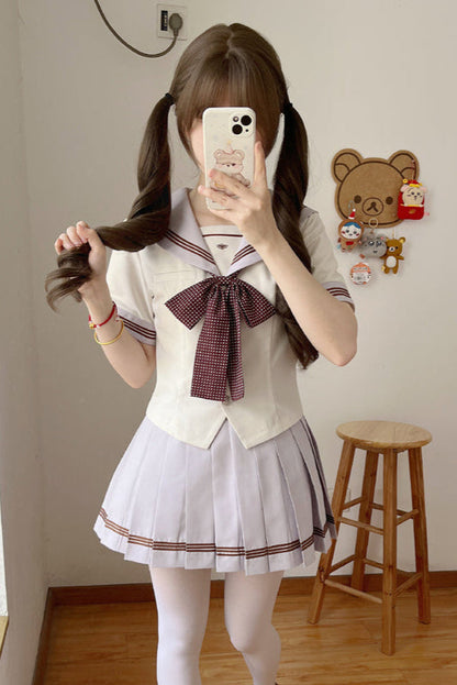 Retro Color Sweet Sailor Dress