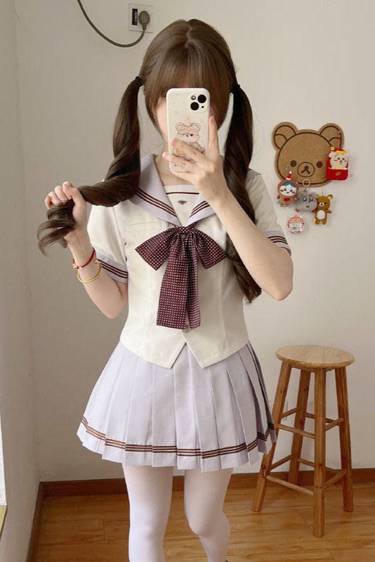 Retro Color Sweet Sailor Dress