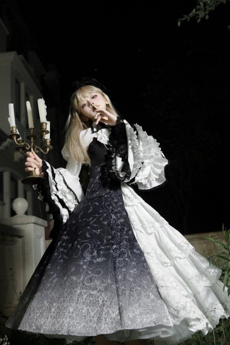 Dark Lolita Long Sleeve Sundress Set