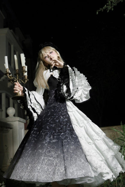 Dark Lolita Long Sleeve Sundress Set