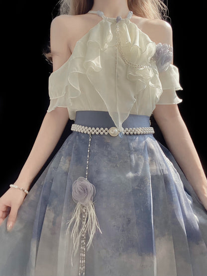 Improved Hanfu Horse Face Skirt Set
